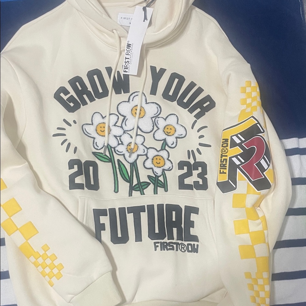 Cream Graphic Men's Sweater